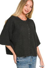 Load image into Gallery viewer, Wool Blend Half Sleeve Cardigan