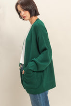 Load image into Gallery viewer, Oversized Open-front Cardigan Sweater With Pockets