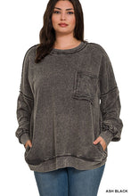 Load image into Gallery viewer, Terry Acid Wash Pullover