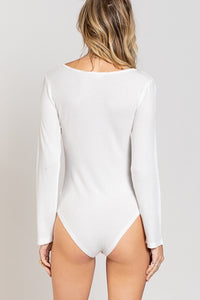 Round Neck Long Sleeve Bodysuit