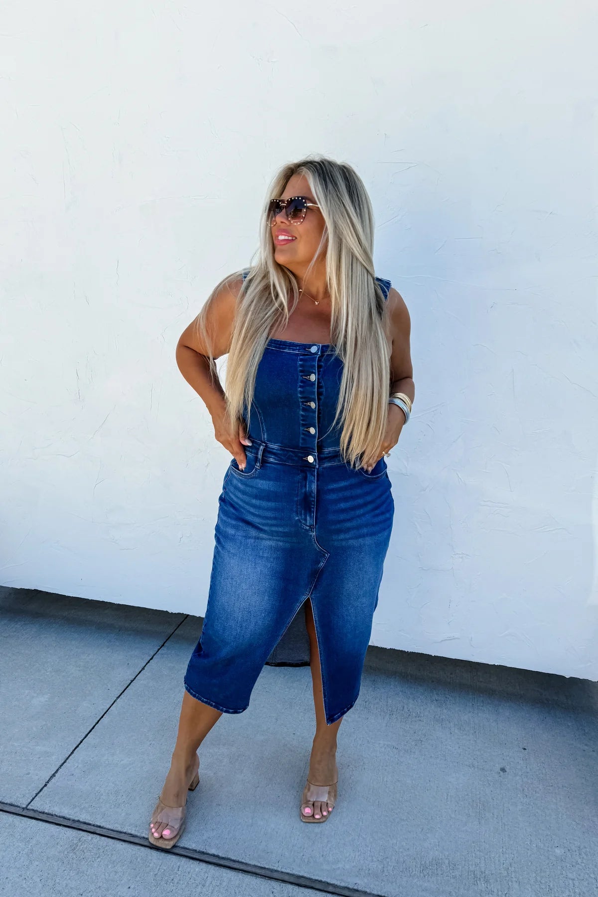 by frankie denim dress Frankies Bikinis - Christa Denim Mini Dress