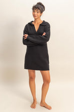 Load image into Gallery viewer, Sophisticated Polo Long Sleeve Sweater Dress