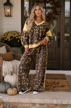 Load image into Gallery viewer, Leopard V Neck Set