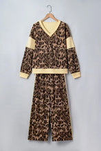 Load image into Gallery viewer, Leopard V Neck Set