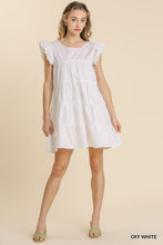 Load image into Gallery viewer, Short Ruffle Poplin Sleeve Tiered Dress