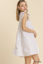 Load image into Gallery viewer, Short Ruffle Poplin Sleeve Tiered Dress