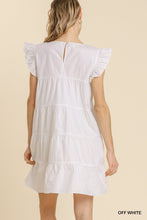 Load image into Gallery viewer, Short Ruffle Poplin Sleeve Tiered Dress