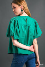 Load image into Gallery viewer, Crochet Lace Top 3/4 Puff Sleeve