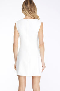 SLEEVELESS ASYMMETRICAL NECK DRESS