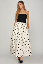 Load image into Gallery viewer, Strapless Knit Polka Dot Dress
