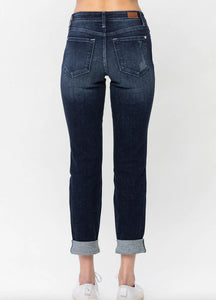 Judy Blue MR Stitched Destroy Double Cuff Boyfriend Jean