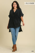 Load image into Gallery viewer, Mineral Wash Gauze Fabric Tunic Top