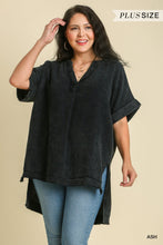 Load image into Gallery viewer, Mineral Wash Gauze Fabric Tunic Top