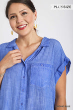 Load image into Gallery viewer, Washed Button Up Short Sleeve Top