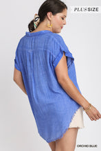 Load image into Gallery viewer, Washed Button Up Short Sleeve Top
