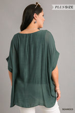 Load image into Gallery viewer, Relaxed Fit High Low Top with Dolman Sleeve