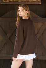 Load image into Gallery viewer, Western Boot Jacquard Long Sleeve Knit Sweater
