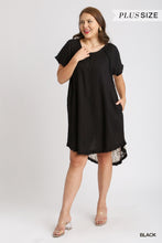 Load image into Gallery viewer, Linen Scoop Neck High Low Hem Dress