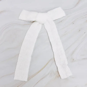 Preppy Yarn Bow Hair Clip