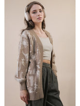 Load image into Gallery viewer, Oversized Western Graphic Knit Sweater Cardigan