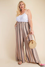 Load image into Gallery viewer, CRINKLE RAYON PRINT WAIST ELASTIC WIDE PANTS