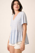 Load image into Gallery viewer, ANIMAL PRINT RUFFLE SHORT SLV KNIT TOP