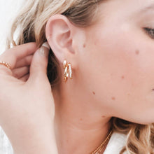 Load image into Gallery viewer, Stole The Show Crystal Double Hoop Earring