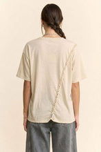 Load image into Gallery viewer, Braided Seam Detail Drop Shoulder Tee