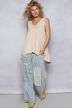 Load image into Gallery viewer, Sleeveless Loose Fit V-Neck Babydoll Casual Knit Top SALE