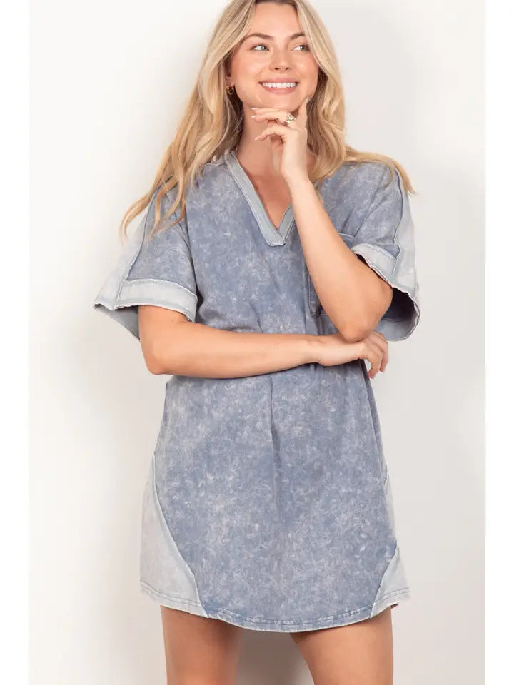 Oversized Washed T-Shirt Knit Dress Oversized Washed T-Shirt Knit Dress