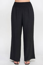Load image into Gallery viewer, Plus Size Smocked Wide-Leg Pant