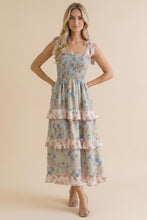 Load image into Gallery viewer, Smocking Tube Top Maxi Floral Woven Dress