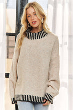 Load image into Gallery viewer, EDGE ACCENT LOOSE FIT SWEATER TOP