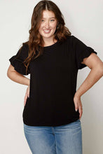 Load image into Gallery viewer, BAMBOO RUFFLE SLEEVE TOP