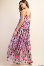 Load image into Gallery viewer, ROMANTIC CRINKLE PRINTED CHIFFON TIERED MAXI DRESS