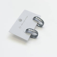 Load image into Gallery viewer, Braided Oval Hoop Earrings - WATERPROOF
