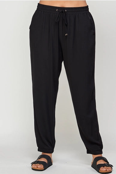 Plus Size Solid Jogger Pants