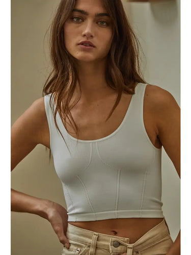 Knit Jacquard Sleeveless Tank Top