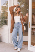 Load image into Gallery viewer, Women's Chunky Open Front Cardigan Balloon Sleeve Pockets