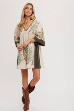 Load image into Gallery viewer, BOHO EMBROIDERED BABYDOLL DRESS