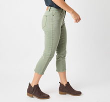 Load image into Gallery viewer, Mid Rise Garmed Dyed Capri BY JUDY BLUE
