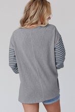 Load image into Gallery viewer, Multicolor Clashing Stripe Bishop Sleeve Top