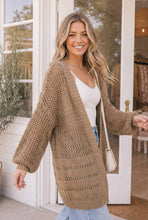 Load image into Gallery viewer, Boho Open Stitch Cocoon Cardigan