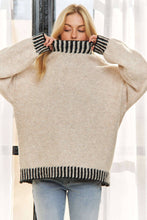 Load image into Gallery viewer, EDGE ACCENT LOOSE FIT SWEATER TOP