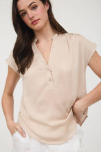 Load image into Gallery viewer, DROP SHOULDER BUTTON FRONT BLOUSE