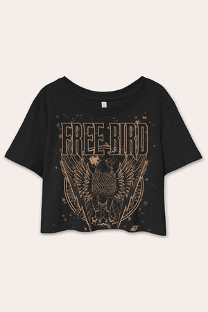 Free Bird Eagle Graphic Crop Tee