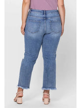Load image into Gallery viewer, High Rise Crop Slim Straight Jeans