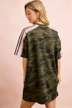 Load image into Gallery viewer, Camo Printed Terry Side Lace Detail Dress With Pocket
