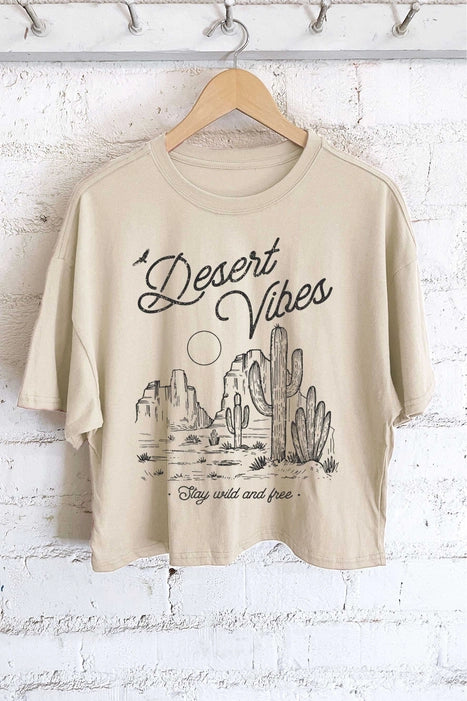 DESERT VIBES GRAPHIC LONG CROP TOP