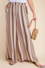 Load image into Gallery viewer, CRINKLE RAYON PRINT WAIST ELASTIC WIDE PANTS